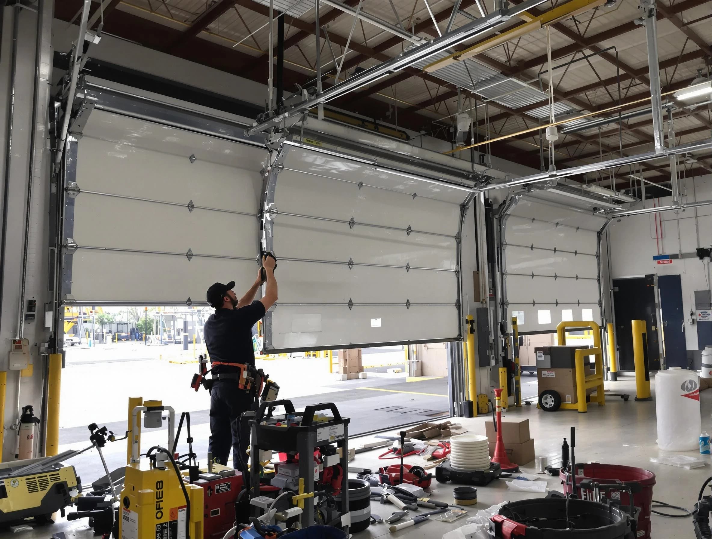 Franklin Park Garage Door Repair technician performing commercial garage door repair in Franklin Park