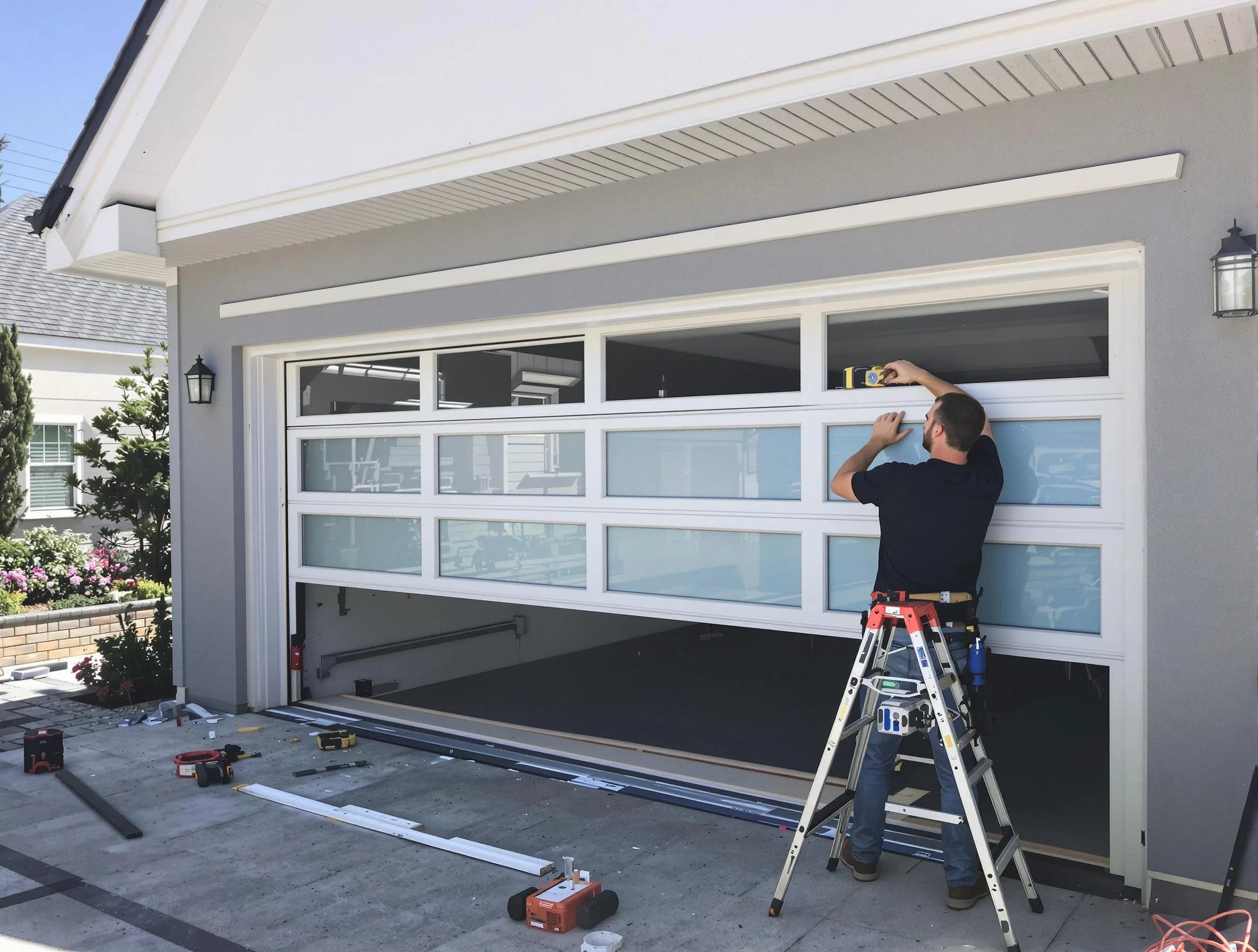 Franklin Park Garage Door Repair team performing garage door replacement in Franklin Park