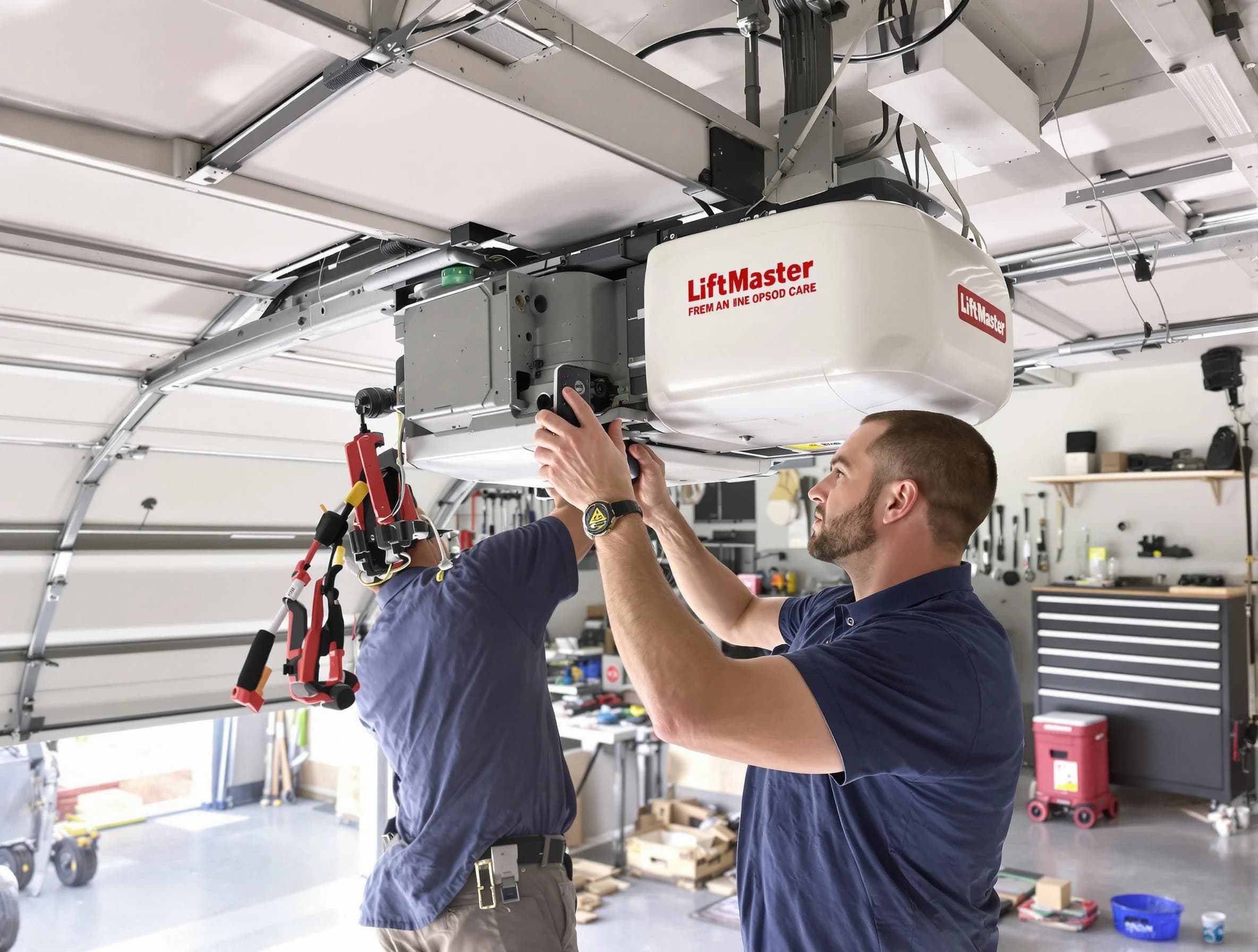 Franklin Park Garage Door Repair technician performing advanced diagnostics on garage opener in Franklin Park