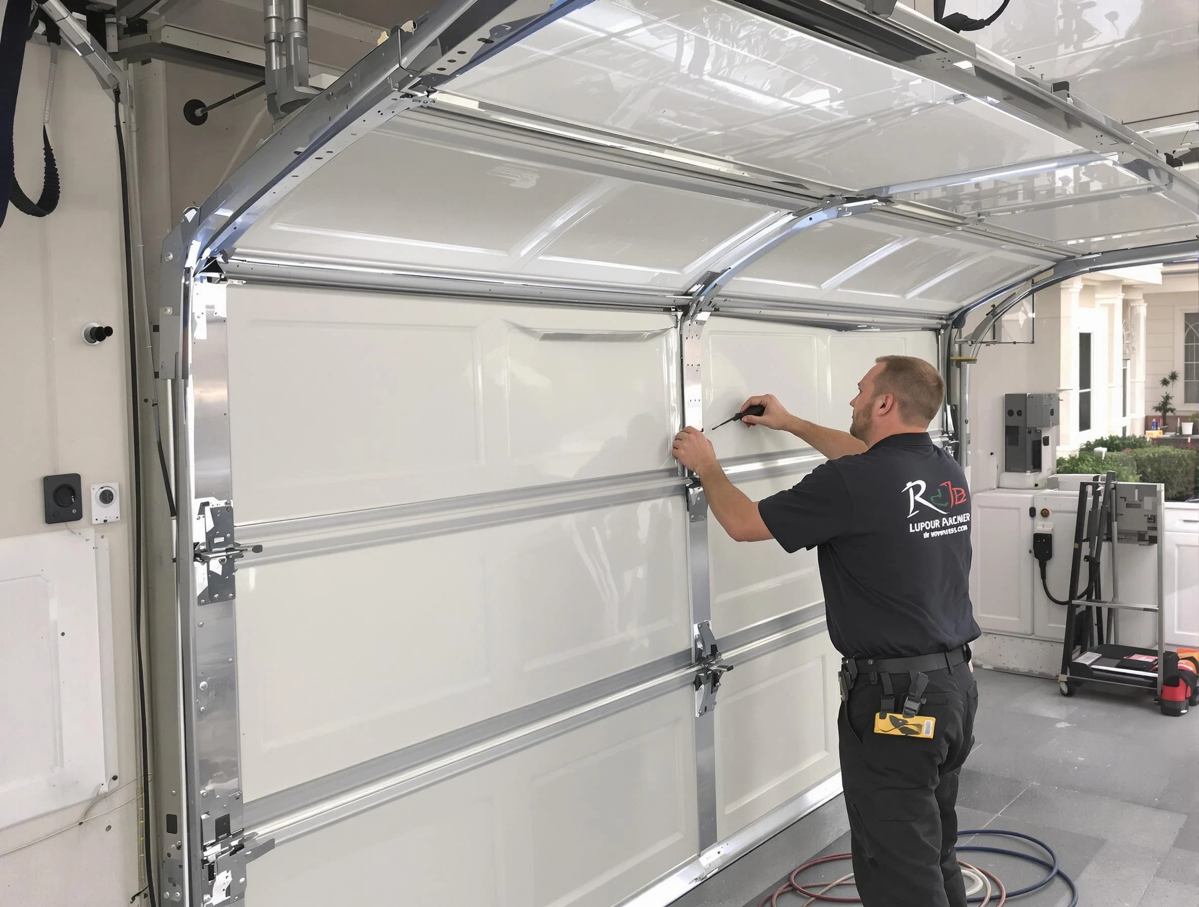 Franklin Park Garage Door Repair professional performing panel repair in Franklin Park