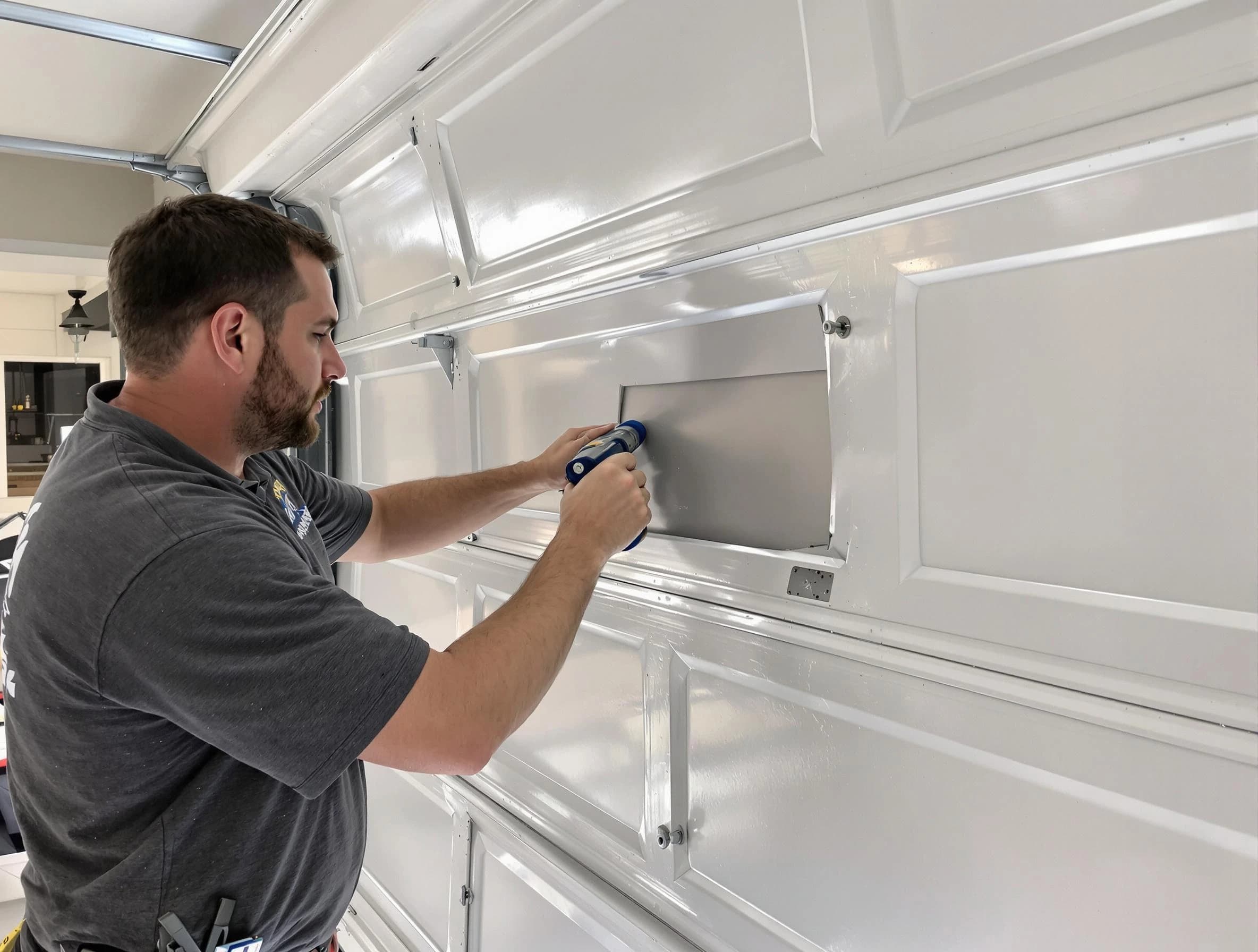 Garage door panel repair by Franklin Park Garage Door Repair in Franklin Park