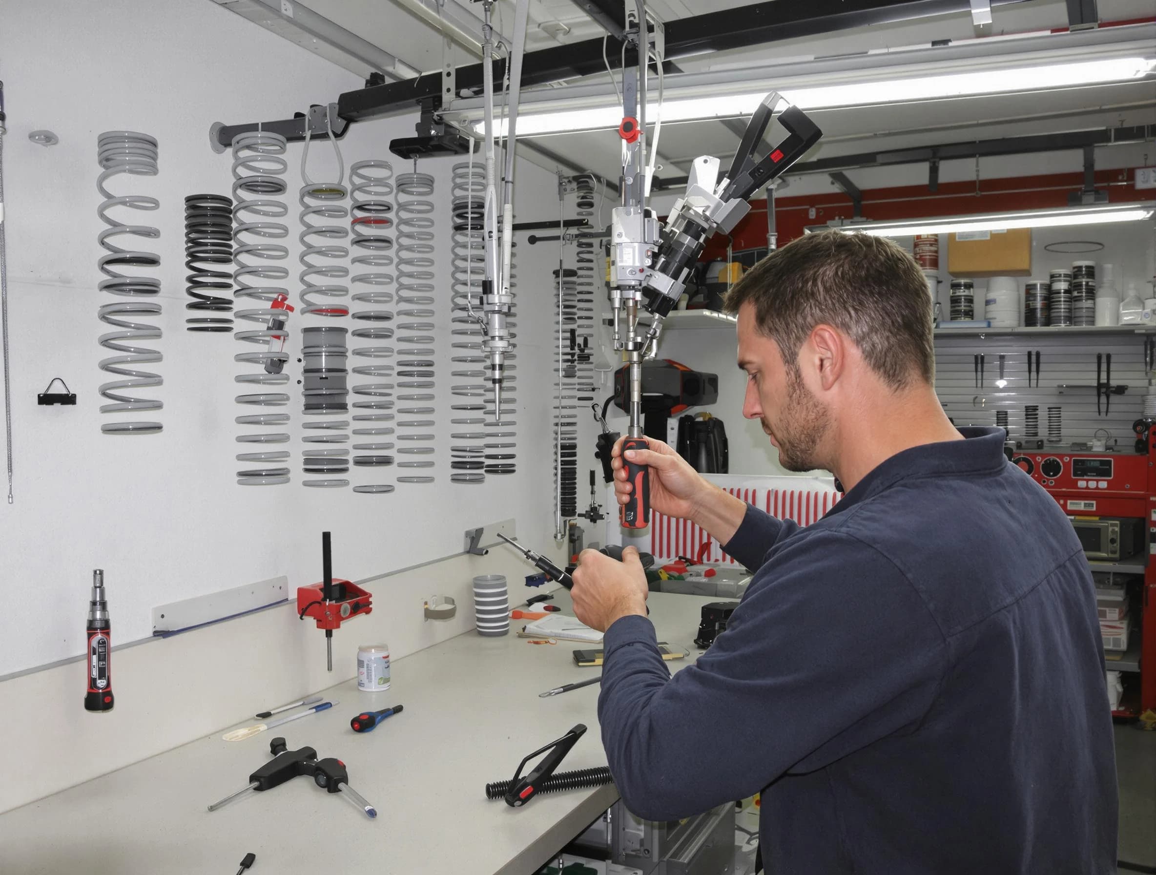 Franklin Park Garage Door Repair safety certified technician performing precision spring replacement in Franklin Park